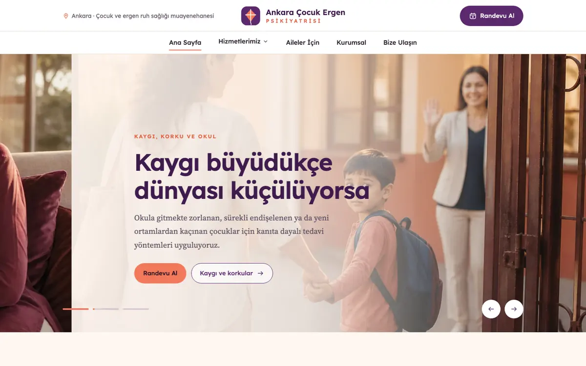 Ankara Çocuk Ergen Psikiyatrisi masaüstü görünümü