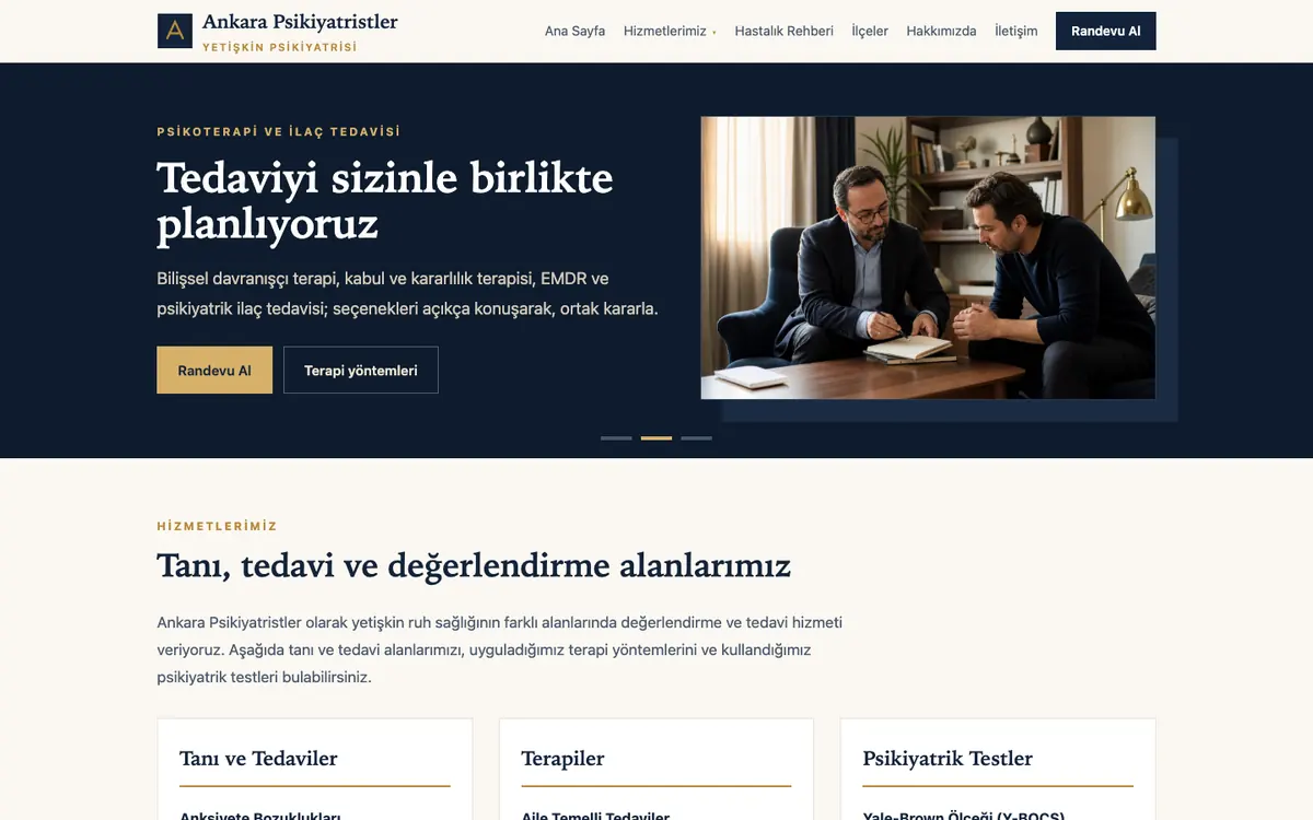 Ankara Psikiyatristler masaüstü görünümü