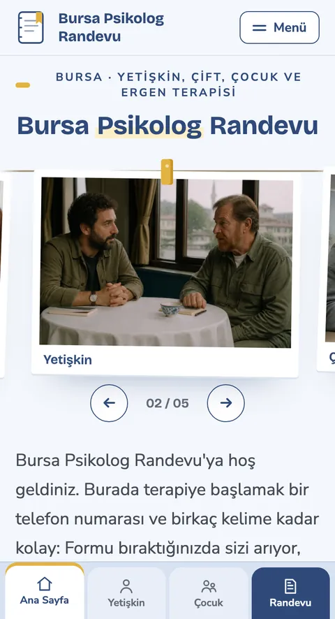 Bursa Psikolog Randevu mobil görünümü