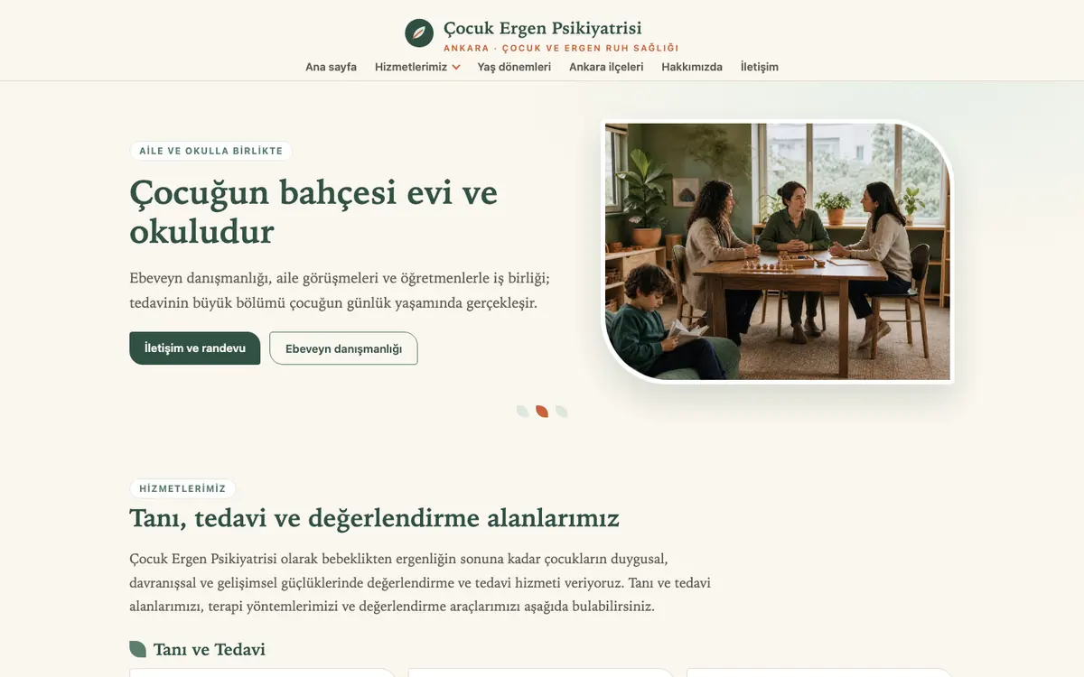 Çocuk Ergen Psikiyatrisi masaüstü görünümü