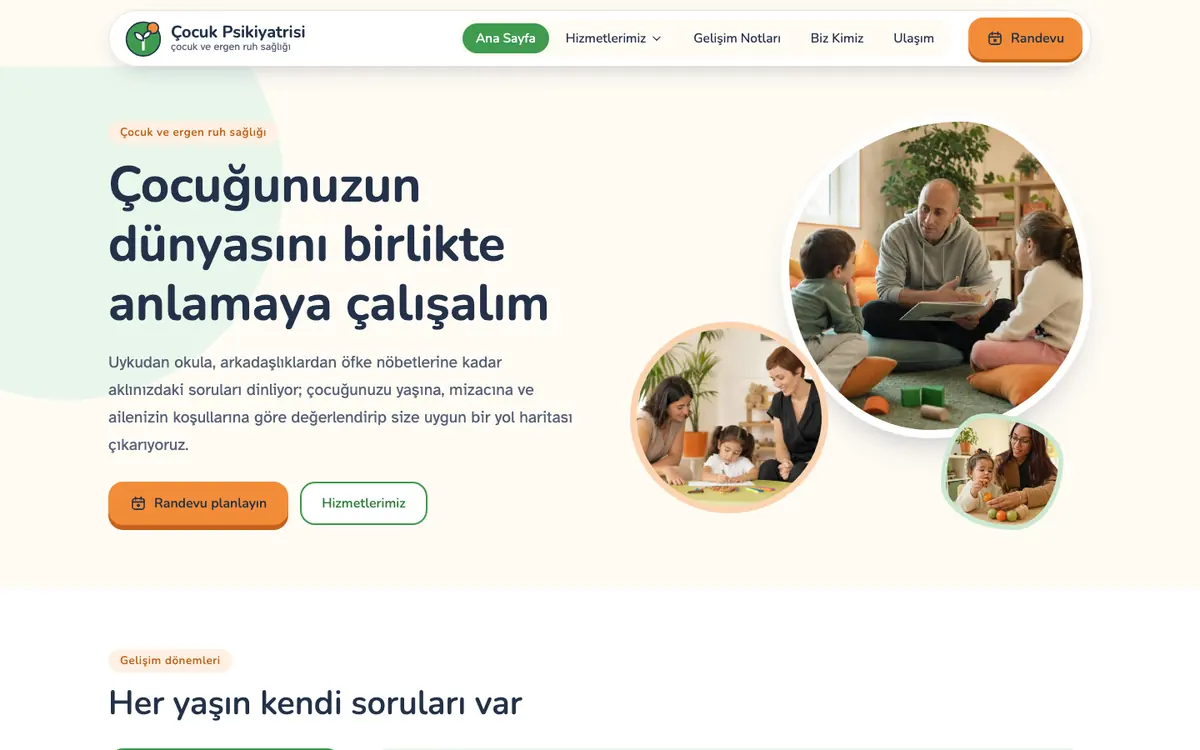 Çocuk Psikiyatrisi masaüstü görünümü