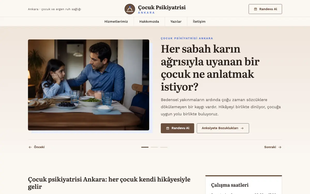 Çocuk Psikiyatrisi Ankara masaüstü görünümü