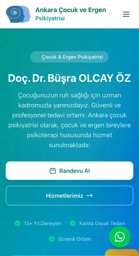 Doç. Dr. Büşra Olcay Öz · Çocuk ve Ergen Psikiyatristi mobil görünümü