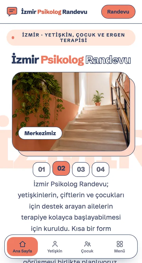 İzmir Psikolog Randevu mobil görünümü