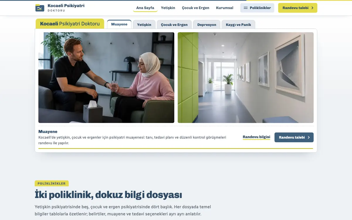 Kocaeli Psikiyatri Doktoru masaüstü görünümü