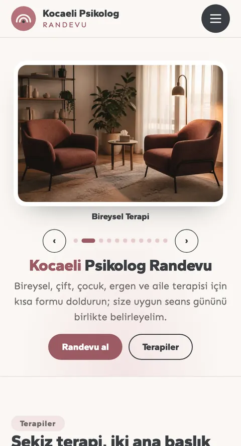 Kocaeli Psikolog Randevu mobil görünümü