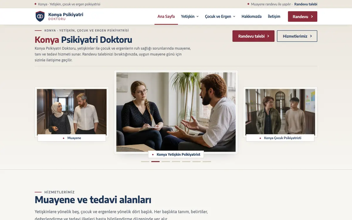 Konya Psikiyatri Doktoru masaüstü görünümü