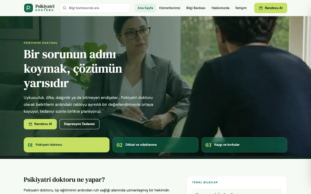 Psikiyatri Doktoru masaüstü görünümü