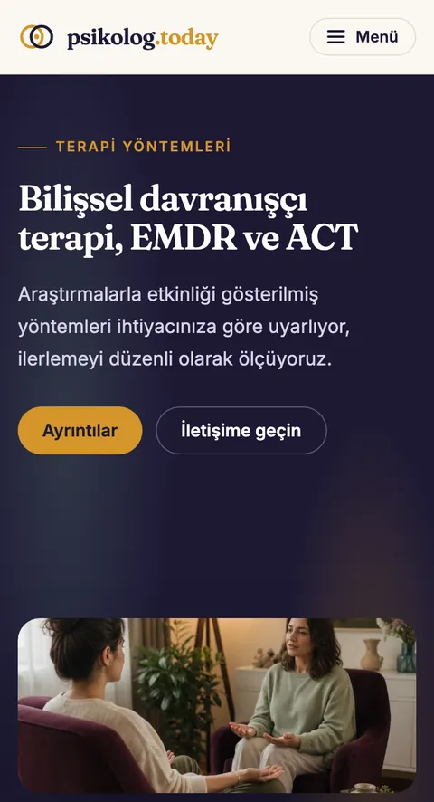 psikolog.today mobil görünümü