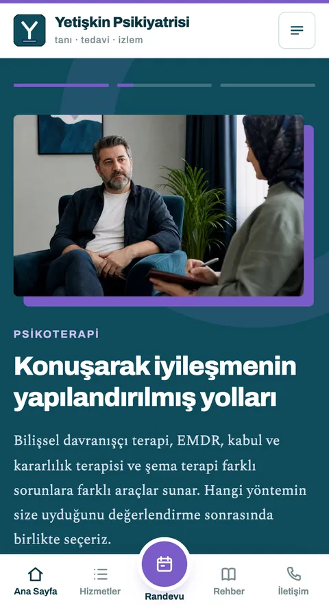 Yetişkin Psikiyatrisi mobil görünümü